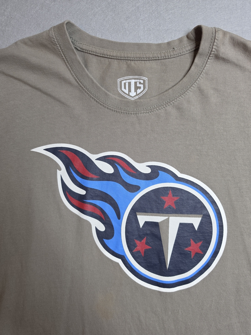 OTS NFL Tennessee Titans Men’s Short Sleeve T-Shirt - Olive Green - Size XL‎